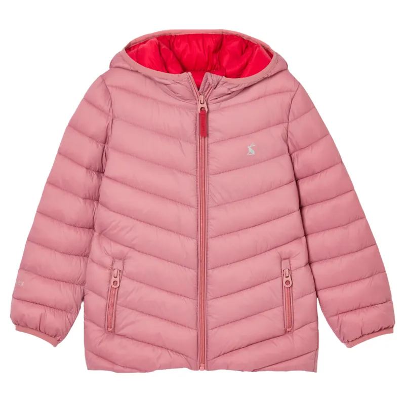 Joules Girls' Kinnaird Showerproof Padded Coat - Pink