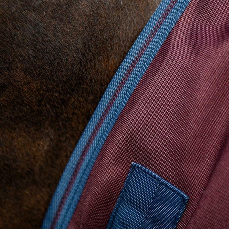 Horseware Amigo 1200D 250g Turnout Rug Plus - Burgundy/Navy/Titanium Grey-1