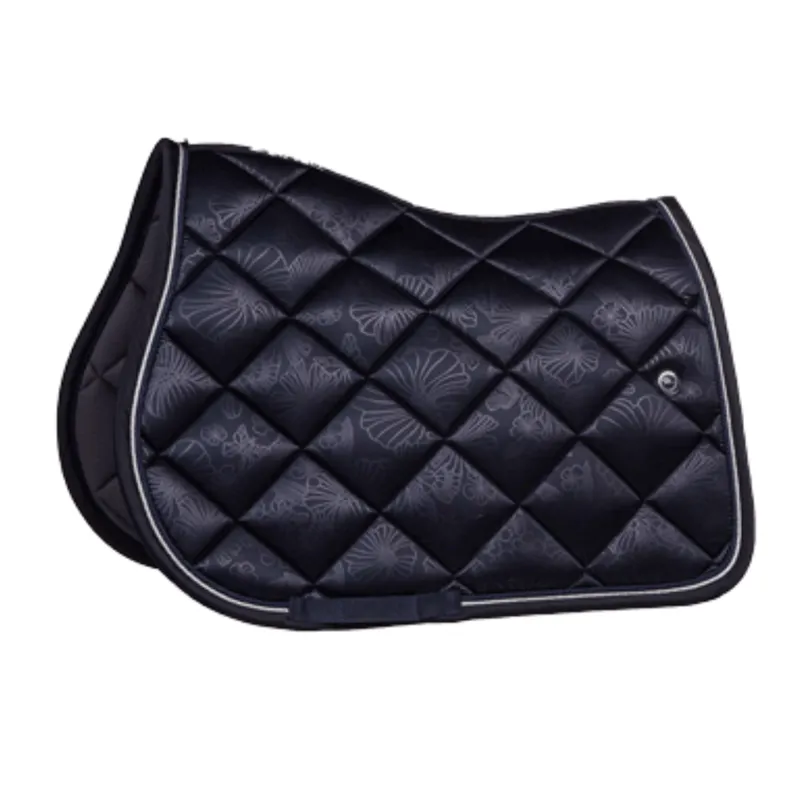 Lami-Cell Floral GP Saddlepad - Dark Navy - Full