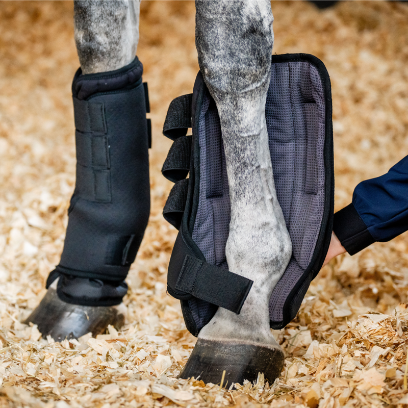 Horseware Pro Bamboo Stable Boots -  Large - Black/Black-1