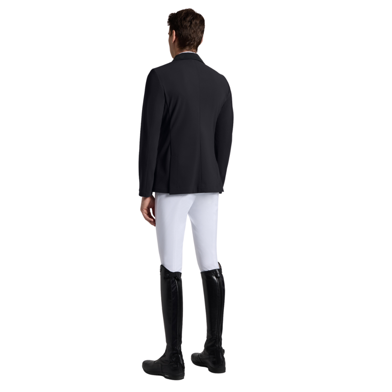 Cavalleria Toscana Men's Lightweight Jersey Zip Competition Jacket - Charcoal-1