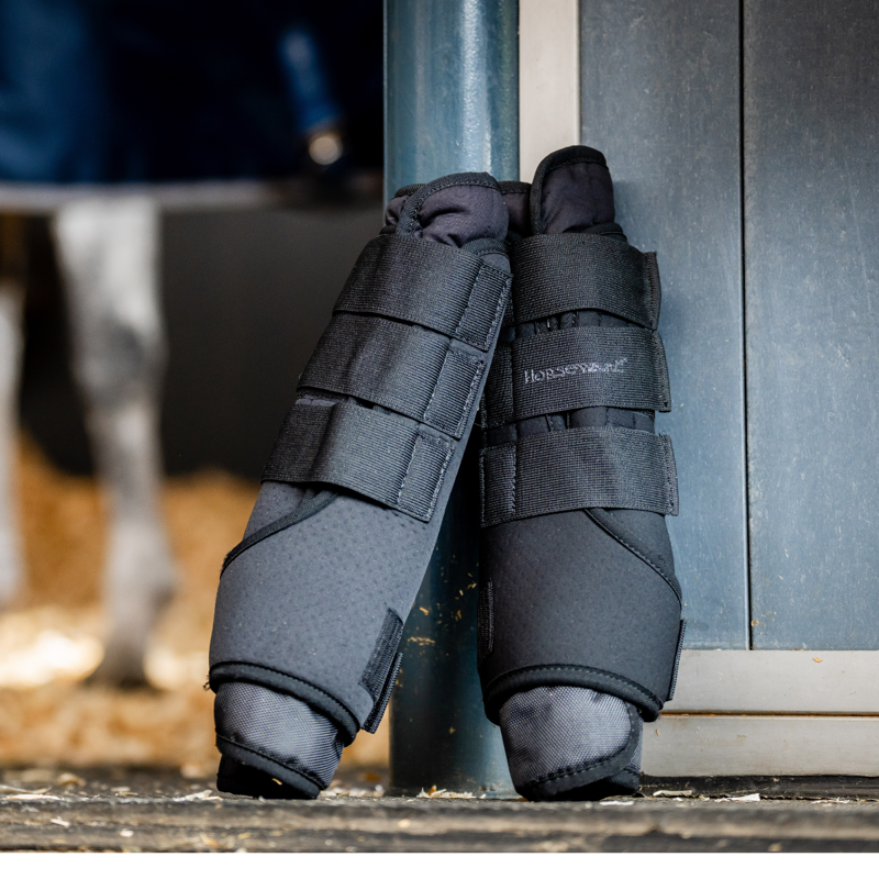 Horseware Pro Bamboo Stable Boots -  Large - Black/Black-3