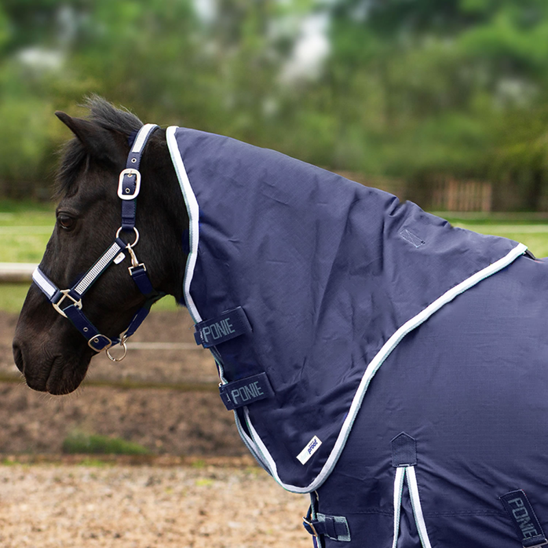 Gallop Ponie Duraproof 5-Point Lightweight Neck Cover - Navy