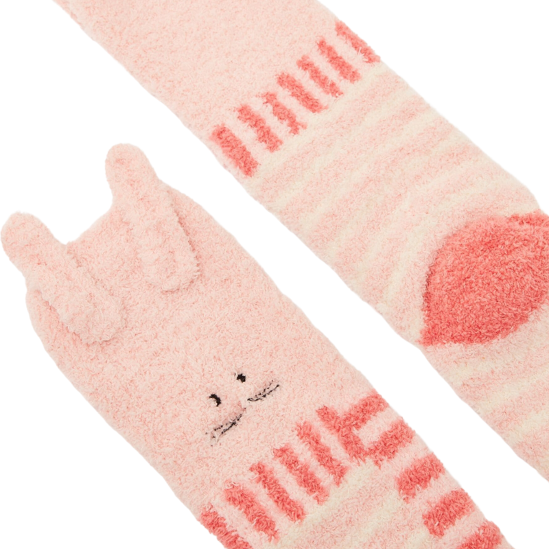 Joules Girls' Fluffy Character Socks - Bunny-1