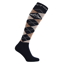 HV Polo Ladies Argyle Socks - Navy Champagne Gold
