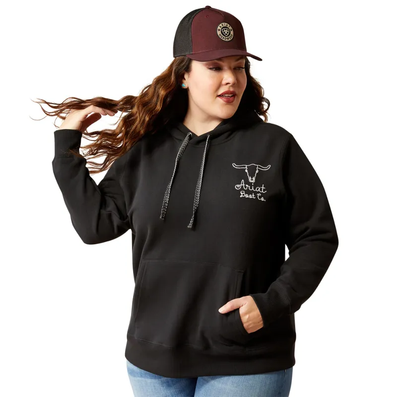 Ariat Women's Steer Stitch Hoodie - Black-2
