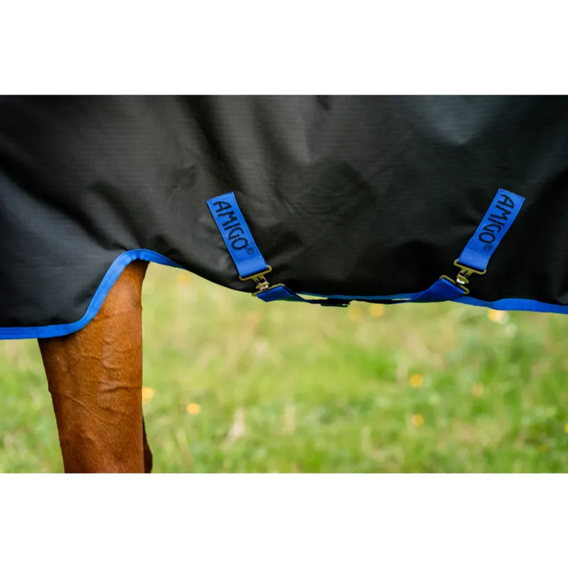 Horseware Amigo Ripstop 900 Plus 200g Turnout Rug - Black/Classic Blue-5