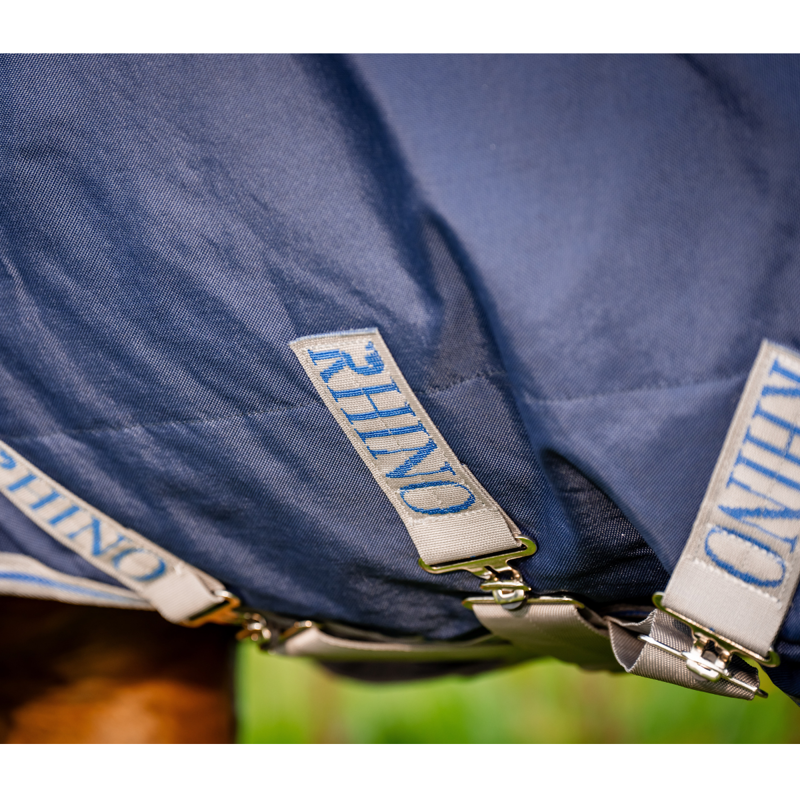 Horseware Rhino Original Turnout Lite 0g - Navy/Titanium Grey/Classic Blue-3