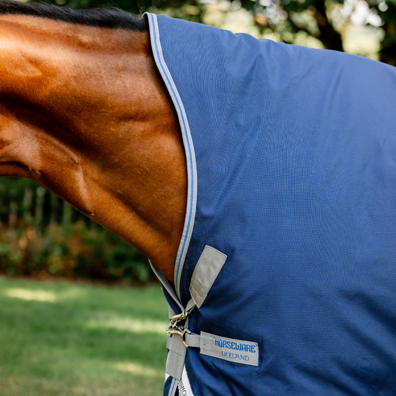 Horseware Rhino 450g Heavy Wug VL Turnout Rug - Navy/Titanium Grey Classic Blue-3