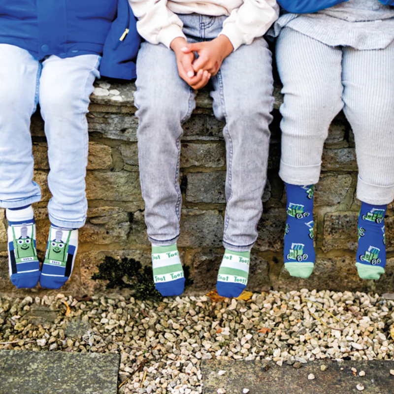 Tractor Ted Children's 3 Pack Box of Socks - Blue-3