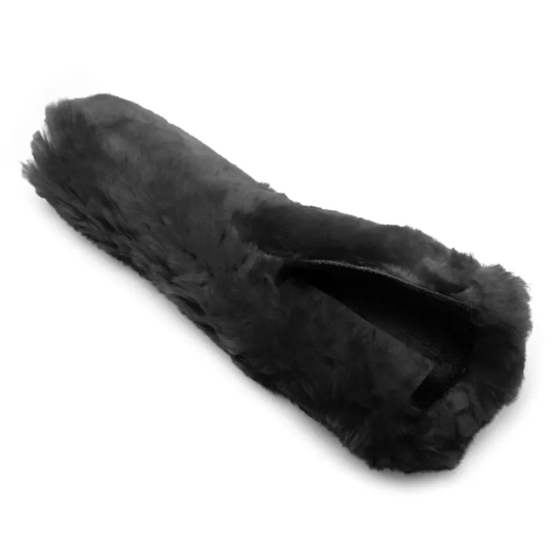 KM Elite 100% Merino Sheepskin Noseband Cover - Black