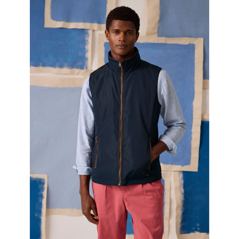 Joules Men's Farnham Padded Fleece Lined Gilet - Navy-7
