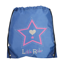 Riding Star Drawstring Bag by Little Rider - Deep Water Blue
