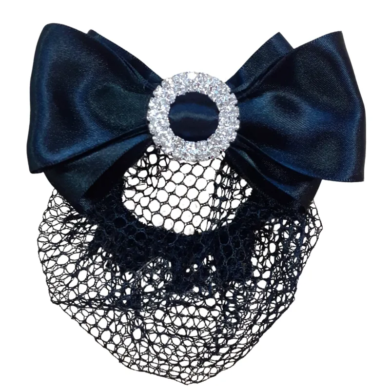 ShowQuest Hairbow with Bun Net Regency Cluster - Black