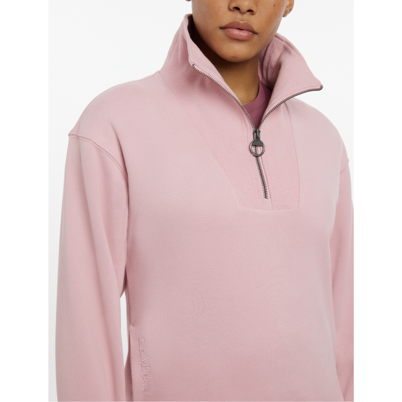 LeMieux Ladies Keira Quarter Neck Sweat - Blossom-2