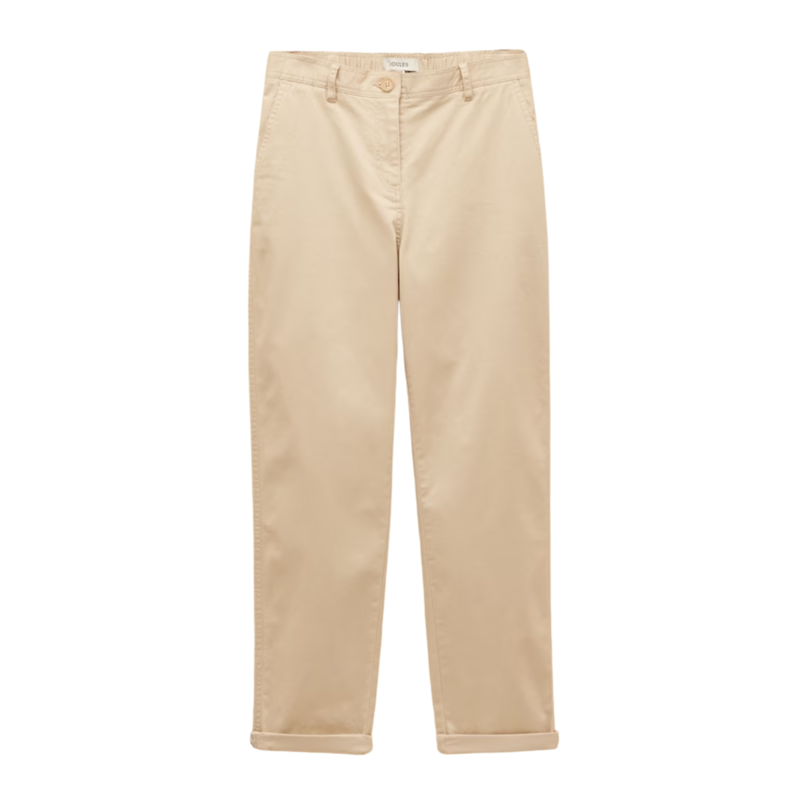 Joules Ladies Straight Leg Chino Trousers - Sand