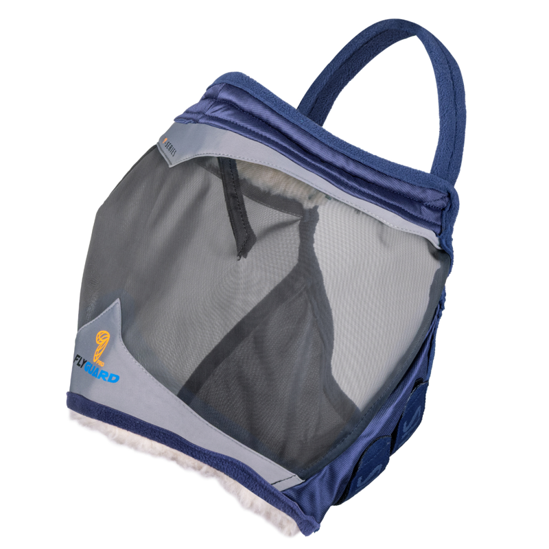 Shires FlyGuard Pro Fine Mesh Earless Fly Mask - Navy-1