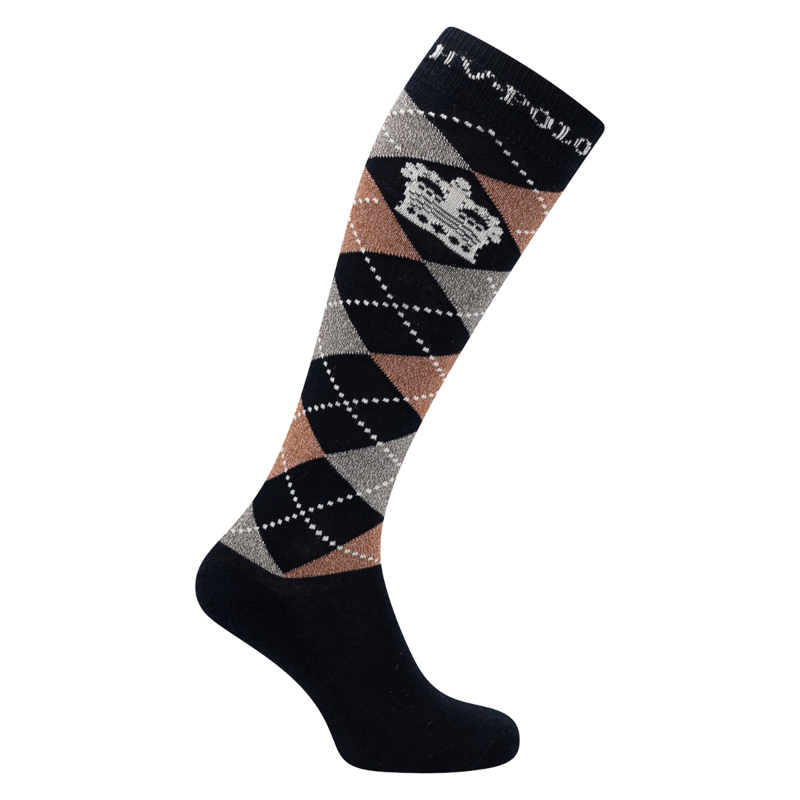 HV Polo Ladies Argyle Socks - Navy Copper