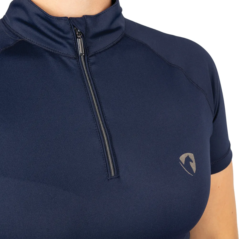 Hy Equestrian Elevate Heritage Short Sleeve Base Layer - Navy-4