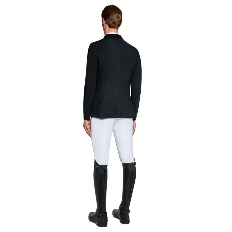 Cavalleria Toscana Men's Lightweight Jersey Zip Competition Jacket - Black-1
