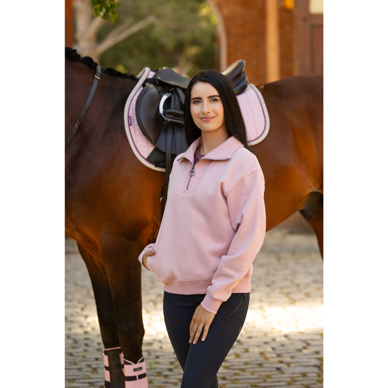 LeMieux Ladies Keira Quarter Neck Sweat - Blossom-7