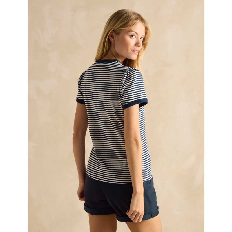 Joules Ladies Erin T-Shirt - Navy Stripe-2