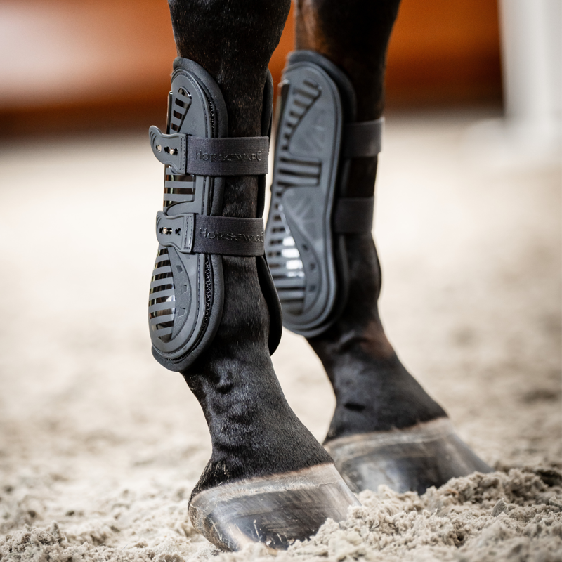 Horseware Pro Bamboo Tendon Boots - Black/Black-1