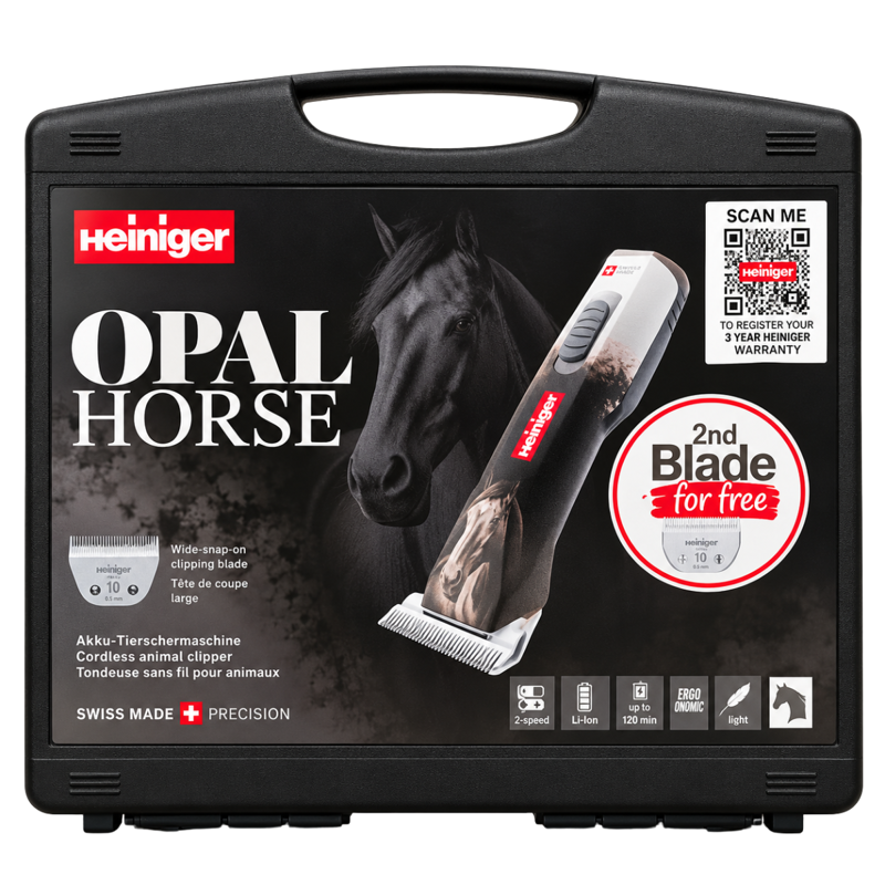 Heiniger Opal Horse Promo Clippers - Free 2nd Blade-9
