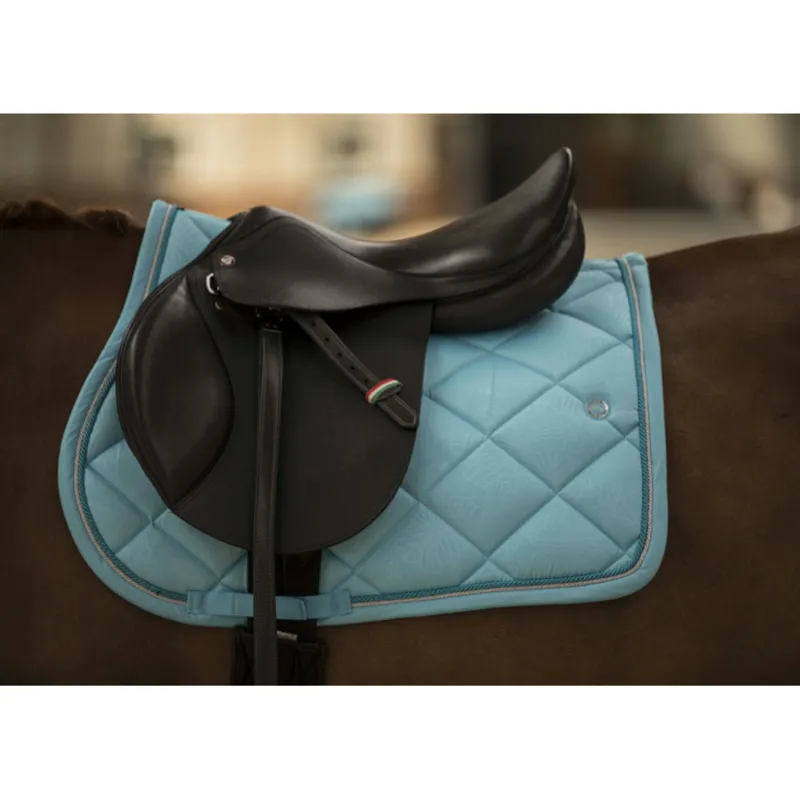 Lami-Cell Floral GP Saddlepad - Vivid Blue - Full-1