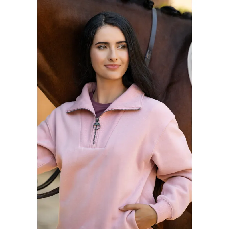 LeMieux Ladies Keira Quarter Neck Sweat - Blossom-5