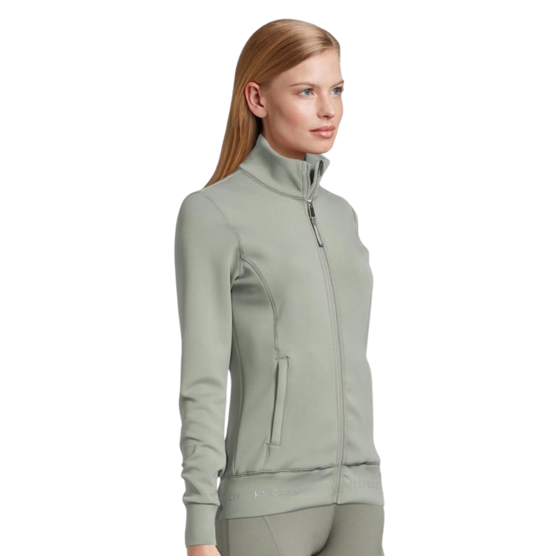 PS of Sweden Faith Full Zip-Up Sweater - Thyme-2