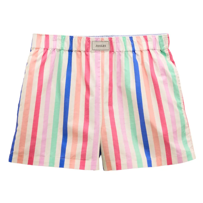 Joules Ladies Amara Pull-On Cotton Shorts - Multi Stripe