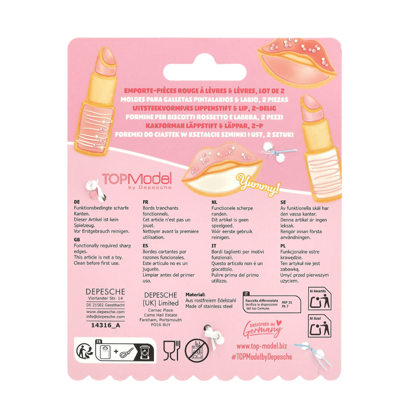 TOPModel Lipstick and Lip Cookie Cutters-5