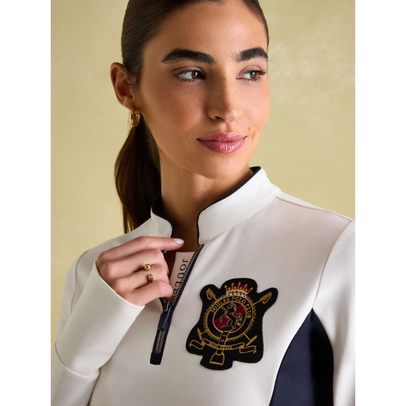 Joules Ladies Faymere Embellished Long Sleeve Top - Cream-5