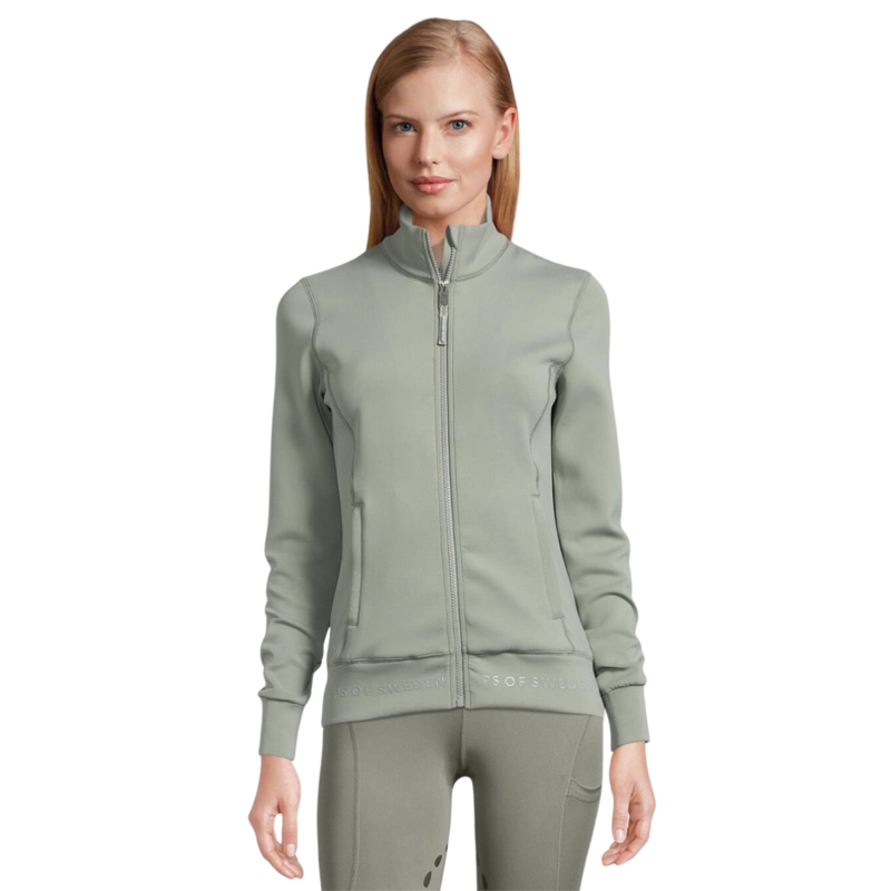PS of Sweden Faith Full Zip-Up Sweater - Thyme