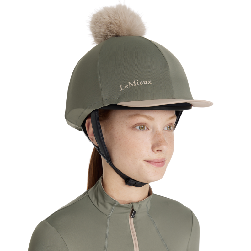 LeMieux Classique Pom Hat Silk - Rosemary-2