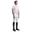 Cavalleria Toscana Men's Jersey SS Zip Competition Shirt - White