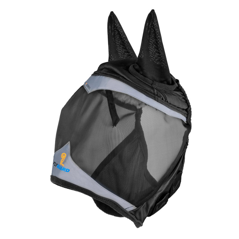 Shires FlyGuard Pro Fine Mesh Fly Mask with Ears - Jet-1