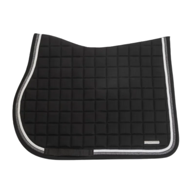 Lami-Cell Sparkling Cotton GP Saddlepad - Black/Silver - Full