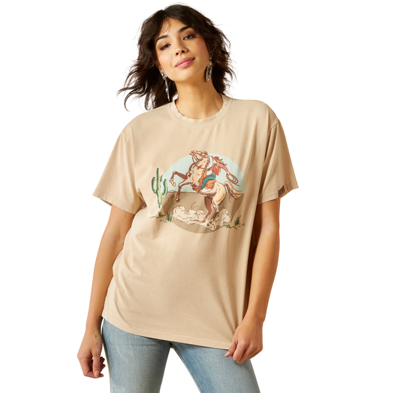 Ariat Women's Ride On T-Shirt - Oyster Grey
