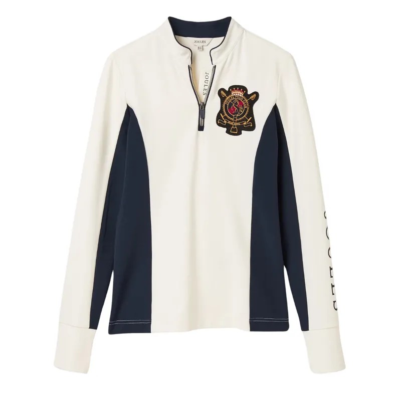 Joules Ladies Faymere Embellished Long Sleeve Top - Cream