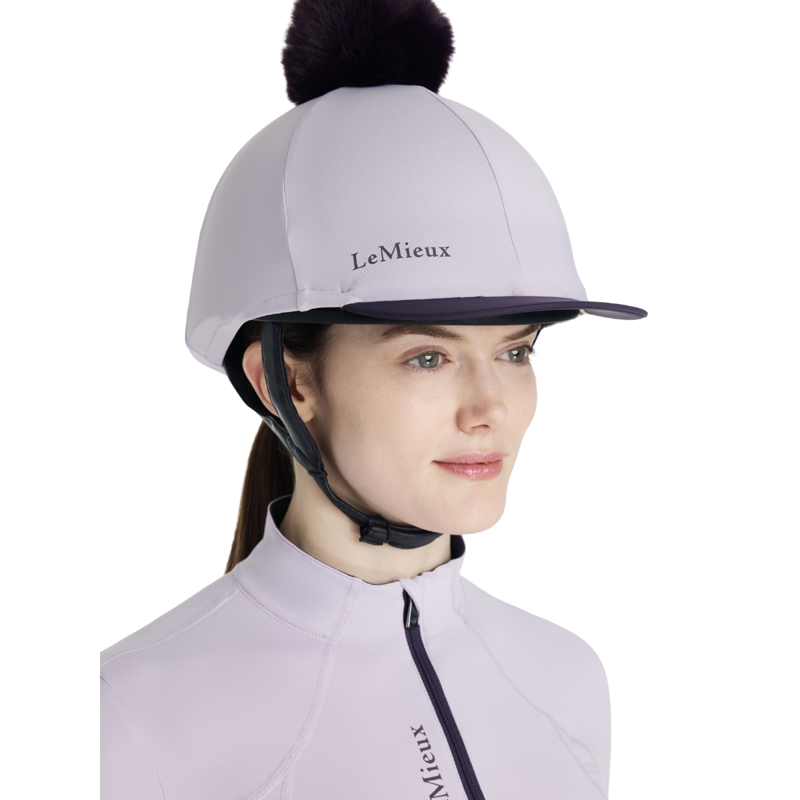 LeMieux Classique Pom Hat Silk - Lilac-2