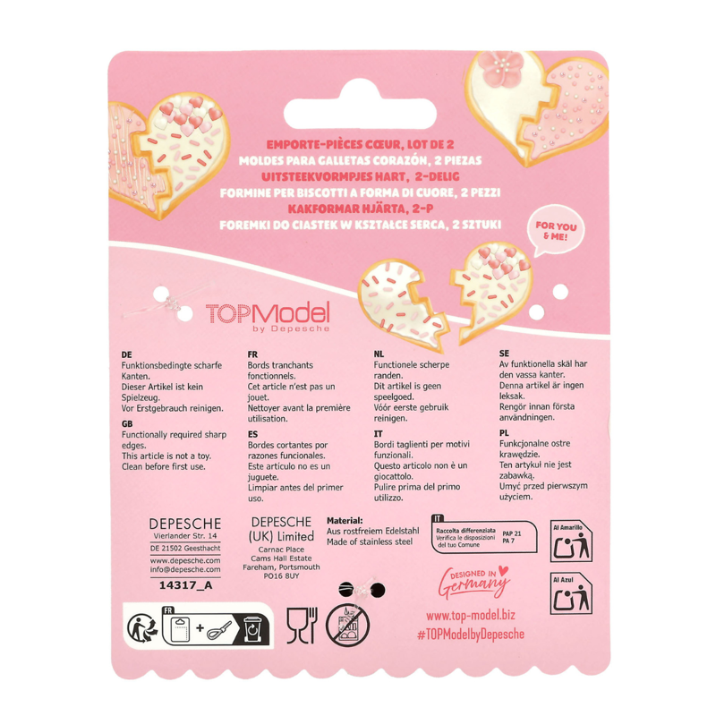 TOPModel Heart-shaped Cookie Cutters-4