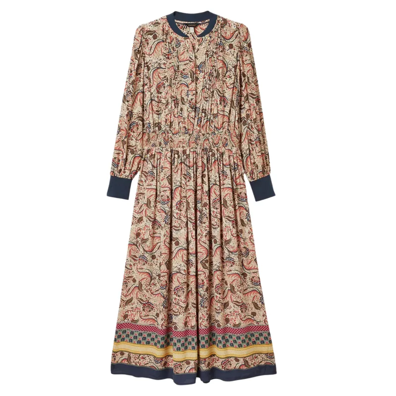 Joules Ladies Rosa Multi Printed Midi Shirt Dress - Paisley