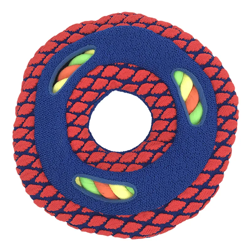 KONG Sneakerz Sport Disc with Rope Dog Toy - Medium