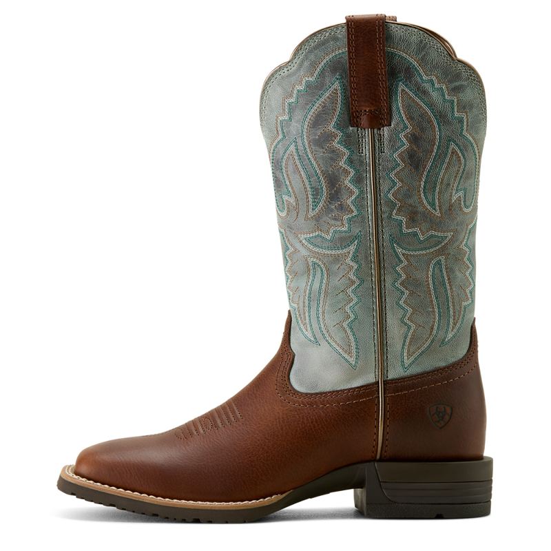 Ariat Women's Hybrid Ranchwork Western Boot - Peanut-1