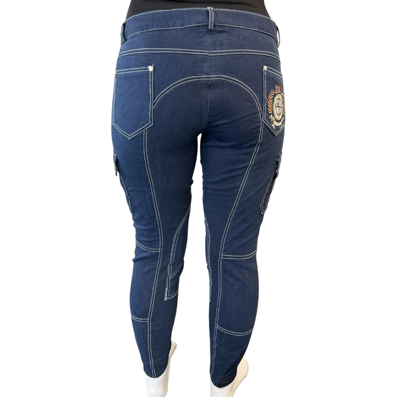 HV Polo Tasho Ladies Breeches - Denim Blue-2