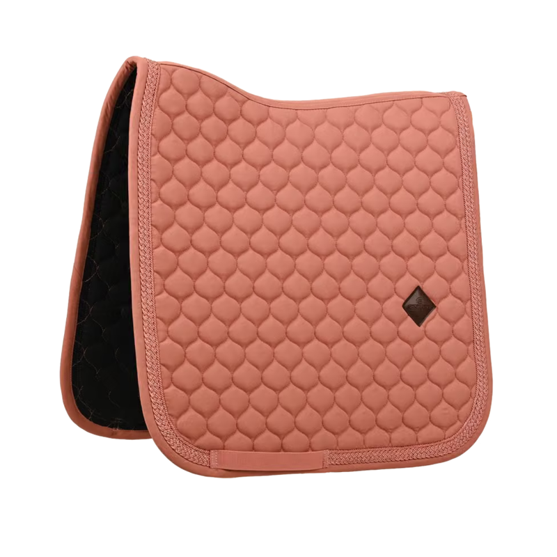 Kentucky Classic Onion Plaited Glitter Rope Dressage Saddlepad Full - Old Rose