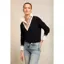 Holland Cooper Melissa V Neck Knit - Ink Navy