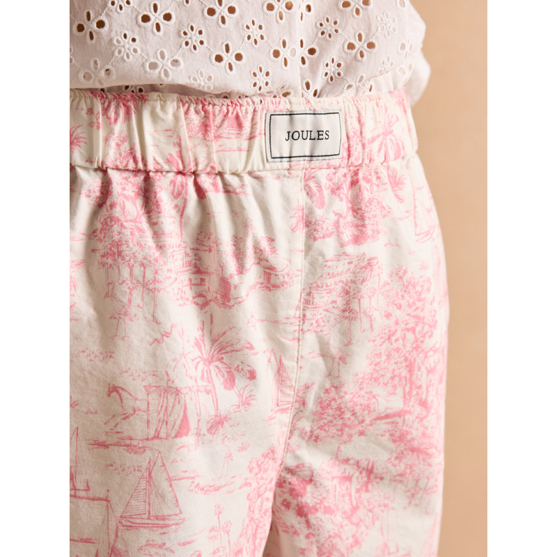 Joules Ladies Amara Pull-On Cotton Shorts - Pink-8